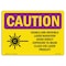 Signmission OSHA RADIATION Sign, Visible And Invisible Laser, 18in X 12in Rigid Plastic, 12" H, 18" W, Landscape OS-CR-P-1218-L-10214 - alternate 1